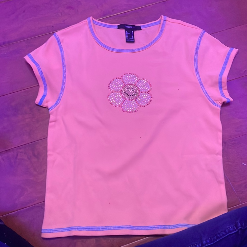 Orange flower shirt